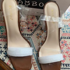 Bamboo clear heel